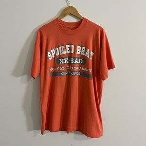 ❌SOLD❌ Vintage 90s Salmon Pink Spoiled Brat T Shirt